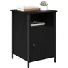 Image de vidaXL Cabinet de Chevet Chêne Noir 40 x 42 x 60 cm Bois d'ingénierie, Rangement Chambre, Table de Nuit Rustique, Meuble Compact avec étagères, Un Vrai Gain de Place