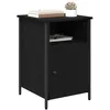 Image de vidaXL Cabinet de Chevet 2 pcs Chêne Noir 40 x 42 x 60 cm, Table de Nuit stylée, Table compacte, Meuble de Rangement, Accessoire Rustique, Meuble Pratique