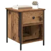Image de vidaXL Cabinet de chevet Bois ancien 40 x 42 x 50 cm Bois d'ingénierie, Rangement de chambre, table de nuit rustique, pratique, idéal pour vos petites affaires personnelles