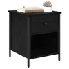 Image de vidaXL Cabinet de chevet Chêne noir 40 x 42 x 50 cm Bois d'ingénierie, Rangement de chambre, table de nuit rustique, pratique, idéal pour vos petites affaires personnelles