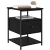 Image de vidaXL Cabinet de chevet Chêne noir 40 x 42 x 56 cm Bois d'ingénierie, Table de nuit compacte et rustique, rangement élégant pour votre chambre, meuble chic pour petits espaces