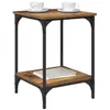 Image de vidaXL Table Basse Bois Ancien 40 x 40 x 55 cm Bois d'ingénierie, Table à Boissons stylée, café Industriel, Rangement Pratique, Meuble Moderne pour Salon