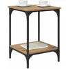 Image de vidaXL Table Basse Chêne Artisanal 40 x 40 x 55 cm Bois d'ingénierie, Table à Boissons stylée, café Industriel, Rangement Pratique, Meuble Moderne pour Salon