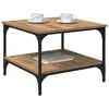 Image de vidaXL Table Basse Chêne Artisanal 55 x 55 x 40 cm Bois d'ingénierie, Table à Boissons stylée, café Industriel, Rangement Pratique, Meuble Moderne pour Salon