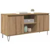 Image de vidaXL Meuble TV Chêne Artisanal 104 x 35 x 50 cm Bois d'ingénierie, Meubles Modernes pour Le Salon, Meuble TV rectangulaire, unité média Solide, Console de Divertissement Minimaliste