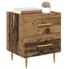 Image de vidaXL Cabinet de Chevet 2 pcs Bois Ancien 40 x 35 x 47,5 cm, Table de Nuit Moderne, Design rectangulaire, Rangement Pratique, Meuble stylé, incontournable pour Votre Chambre