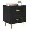 Image de vidaXL Cabinet de Chevet 2 pcs Chêne Noir 40 x 35 x 47,5 cm, Table de Nuit Moderne, Design rectangulaire, Rangement Pratique, Meuble stylé, incontournable pour Votre Chambre