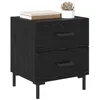 Image de vidaXL Cabinet de Chevet avec tiroir Chêne Noir 40 x 35 x 47,5 cm, Table de Chevet Rustique, Rangement Malin, mobilier en Bois, pour Une Chambre stylée, Pratique et Fonctionnelle