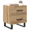 Image de vidaXL Cabinet de Chevet avec tiroir Chêne Artisanal 40 x 35 x 47,5 cm, Table de Nuit compacte, Rangement Rustique, Meuble stylé, tiroir en Bois, décoration Moderne pour Chambre