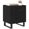 Image de vidaXL Cabinet de Chevet 2 pcs Chêne Noir 40 x 35 x 47,5 cm, Table de Nuit Rustique, Meuble de Rangement Compact, Organisateur Moderne avec tiroir