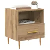 Image de vidaXL Table de Chevet Marron 40 x 35 x 47,5 cm Bois d'ingénierie, Table de Chevet Rustique, Meuble Vintage pour Le Rangement, Accent Moderne, idéale pour Votre Chambre