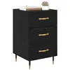 Image de vidaXL Cabinet de Chevet Chêne Noir 40 x 40 x 66 cm Bois d'ingénierie, Table de Nuit élégante, Cabinet Rustique, Rangement Compact, déco Moderne en Bois, Organisateur Fonctionnel