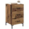 Image de vidaXL Cabinet de Chevet Bois Ancien 40 x 40 x 66 cm Bois d'ingénierie, Table de Nuit Rustique, Rangement Compact, Meuble Moderne pour Les Essentiels de Chambre, pièce stylée