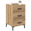 Image de vidaXL Cabinet de Chevet avec tiroir Chêne Artisanal 40 x 40 x 66 cm, Table de Nuit Rustique, Rangement Compact, Meuble Moderne pour Les Essentiels de Chambre, pièce stylée