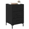 Image de vidaXL Cabinet de Chevet Chêne Noir 40 x 40 x 66 cm Bois d'ingénierie, Chambre Chic avec Table de Nuit Rustique, Rangement Pratique, Organisateur Moderne en Bois