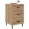 Image de vidaXL Cabinet de Chevet avec tiroir Chêne Artisanal 40 x 40 x 66 cm, Table de Nuit Rustique, Cabinet Compact, tiroir de Rangement, pièce utile pour Votre Chambre