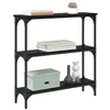 Image de vidaXL Table Console Chêne Noir 75 x 22,5 x 75 cm Bois d'ingénierie