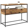 Image de vidaXL Table console Bois Ancien 100 x 40 x 75 cm Bois d'ingénierie, Table console moderne pour couloir, en bois étroit, surface de rangement, style minimaliste, robuste