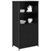 Image de vidaXL Haut Armoire Chêne Noir 62 x 36 x 121,5 cm Bois d'ingénierie, Buffet Moderne pour Salon, Rangement Tendance, Design rectangulaire, Grand Espace, Bois aggloméré résistant