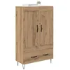 Image de vidaXL Haut Armoire avec tiroir Chêne Artisanal 69,5 x 31 x 115 cm, Buffet Moderne, Rangement élégant, Grand Meuble, Organisateur Robuste, mobilier rectangulaire pour Salon