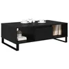 Image de vidaXL Table Basse Chêne Noir 104 x 60 x 35 cm Bois d'ingénierie, Table de Salon Tendance, café Moderne, Robuste, pièce Centrale pour déco intérieure Minimaliste