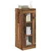 Image de vidaXL Meuble Mural Bois Ancien 34,5 x 34 x 90 cm, Armoire de Rangement pour Salon, rectangulaire, Design Moderne, Murale, Porte en Verre, compacte et Pratique