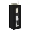Image de vidaXL Meuble Mural Chêne Noir 34,5 x 34 x 90 cm, Meuble de Salon, Rangement Mural Moderne, étagères durables, Solutions Gain de Place épatantes