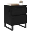Image de vidaXL Cabinet de chevet Chêne noir 40 x 35 x 50 cm Bois d'ingénierie, Table de chevet compacte, nightstand rustique, rangement malin, meuble en bois d'ingénierie, déco chambre