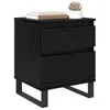 Image de vidaXL Cabinet de chevet avec tiroir 2 pcs Chêne noir 40 x 35 x 50 cm, Table de chevet compacte, nightstand rustique, rangement malin, meuble en bois d'ingénierie, déco chambre