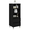 Image de vidaXL Haut Armoire Chêne Noir 40 x 36 x 110 cm Bois d'ingénierie, Salon Contemporain, Buffet Moderne, Rangement spacieux, Meuble Robuste, Bois d'ingénierie, étagères stylées, déco Minimaliste