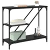 Image de vidaXL Table Console Chêne Noir 88,5 x 30 x 75 cm Bois d'ingénierie, Table déco Tendance pour Salon, Console Rustique, Rangement Pratique, Bureau Bois étroit, décoration Maison