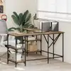 Image de vidaXL Bureau Chêne artisanal 139 x 139 x 75 cm Bois d'ingénierie