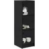 Image de vidaXL Haut Armoire Chêne Noir 35 x 37 x 109 cm Bois d'ingénierie, Salle à Manger, vaisselier Rustique, Commode en Bois, Meuble de Rangement, Placard en Verre, Meuble Pratique pour la Maison