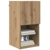 Image de vidaXL Meuble TV Mural avec LED Chêne Artisanal 30,5 x 30 x 60 cm, Salon, unités de Rangement Modernes, étagères murales, Meuble LED Multicolore, Solutions pour Votre Centre de Divertissement