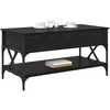 Image de vidaXL Table Basse Chêne Noir 100 x 50 x 50 cm Bois d'ingénierie, Table Basse Convertible, Design Moderne, Robuste, pour Salon, Rectangle, Meuble Multifonctionnel