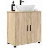 Image de vidaXL Cabinet de Salle de Bain Chêne Sonoma 61 x 35 x 64 cm, Meuble de Salle de Bain, Design Moderne rectangulaire, Rangement spacieux, unité Autonome, étagère intérieure, Organisateur utile