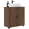 Image de vidaXL Cabinet de Salle de Bain Chêne Marron 61 x 35 x 64 cm, Meuble de Salle de Bain, Design Moderne rectangulaire, Rangement spacieux, unité Autonome, étagère intérieure, Organisateur utile