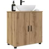 Image de vidaXL Cabinet de Salle de Bain chêne Artisanal 61 x 35 x 64 cm, Meuble de Salle de Bain, Design Moderne rectangulaire, Rangement spacieux, unité Autonome, étagère intérieure, Organisateur utile
