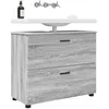 Image de vidaXL Cabinet de Salle de Bain Sonoma Gris 76,5 x 35 x 64 cm, Rangement de Salle de Bain, Armoire Moderne indépendante, étagère compacte, Solution Pratique pour Votre Espace