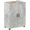 Image de vidaXL Cabinet de Salle de Bain avec Porte Gris béton 60 x 35 x 80 cm, Armoire de Salle de Bain, unité rectangulaire, Rangement Pratique pour Votre Maison, étagères efficaces