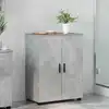 Image de vidaXL Cabinet de salle de bain avec porte Gris béton 60 x 35 x 80 cm