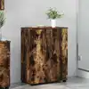 Image de vidaXL Cabinet de salle de bain avec porte Chêne fumé 60 x 35 x 80 cm