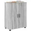 Image de vidaXL Cabinet de Salle de Bain avec Porte Sonoma Gris 60 x 35 x 80 cm, Armoire de Salle de Bain, unité rectangulaire, Rangement Pratique pour Votre Maison, étagères efficaces