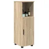 Image de vidaXL Cabinet de Salle de Bain Chêne Sonoma 30 x 35 x 95 cm, Armoire rectangulaire, Rangement Moderne, étagères en Bois, Organisateur Compact pour Salle de Bain
