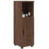 Image de vidaXL Cabinet de Salle de Bain avec Porte Chêne Brun 30 x 35 x 95 cm, Armoire rectangulaire, Rangement Moderne, étagères en Bois, Organisateur Compact pour Salle de Bain