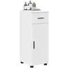 Image de vidaXL Cabinet de Salle de Bain avec tiroir Blanc 30 x 35 x 80 cm, Meuble de Salle de Bain Moderne, Cabinet Compact avec Beaucoup d'espace, pour Organiser Votre Maison Facilement