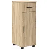 Image de vidaXL Cabinet de Salle de Bain Chêne Sonoma 30 x 35 x 80 cm, Meuble de Salle de Bain Moderne, Cabinet Compact avec Beaucoup d'espace, pour Organiser Votre Maison Facilement