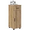 Image de vidaXL Cabinet de Salle de Bain chêne Artisanal 30 x 35 x 80 cm, Meuble de Salle de Bain Moderne, Cabinet Compact avec Beaucoup d'espace, pour Organiser Votre Maison Facilement