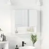 Image de vidaXL Armoire Miroir Blanc brillant 59 x 17 x 55 cm Bois d'ingénierie