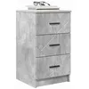 Image de vidaXL Cabinet de Chevet Gris béton 38 x 38 x 66 cm Bois d'ingénierie, Rangement Moderne pour Chambre, Table de Nuit Pratique, Organiser Simple, tiroirs en Bois, Style Contemporain